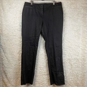 New York & Company Pants Womens 12 Brown‎ Straight Leg Pockets Stretch Career